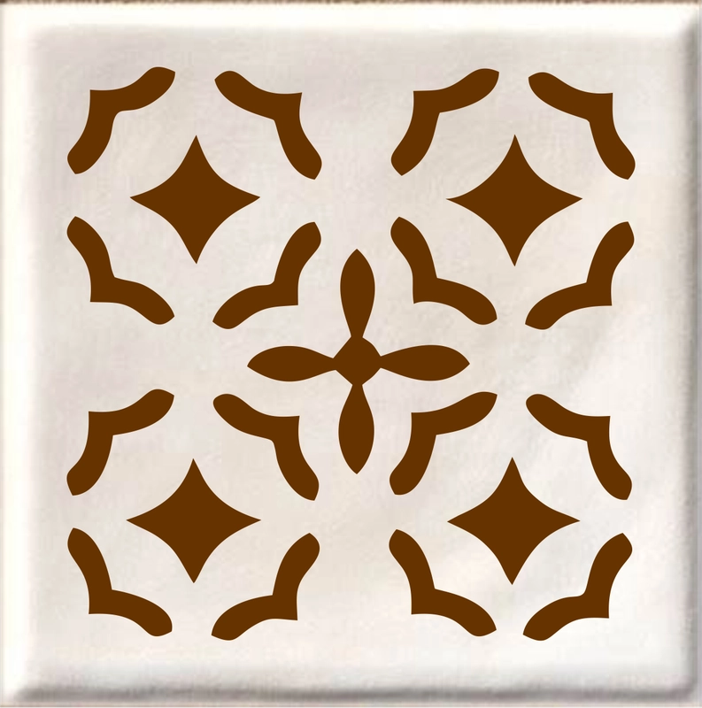 Трафарет пластиковый Luxart Template Азулежу 4, 10х10см, толщина 0,7 мм