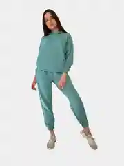Бирюзовый спортивный костюм женский