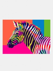 Алмазная мозаика "Зебра" 30*40 см без подрамника