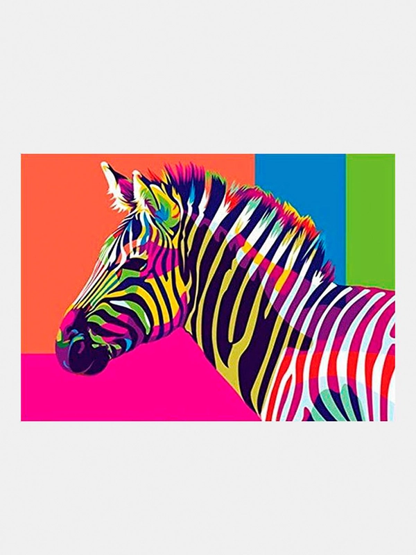 Алмазная мозаика "Зебра" 30*40 см без подрамника