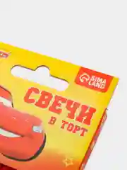 Набор свечей в торт 12 шт "С Днем Рождения", Тачки