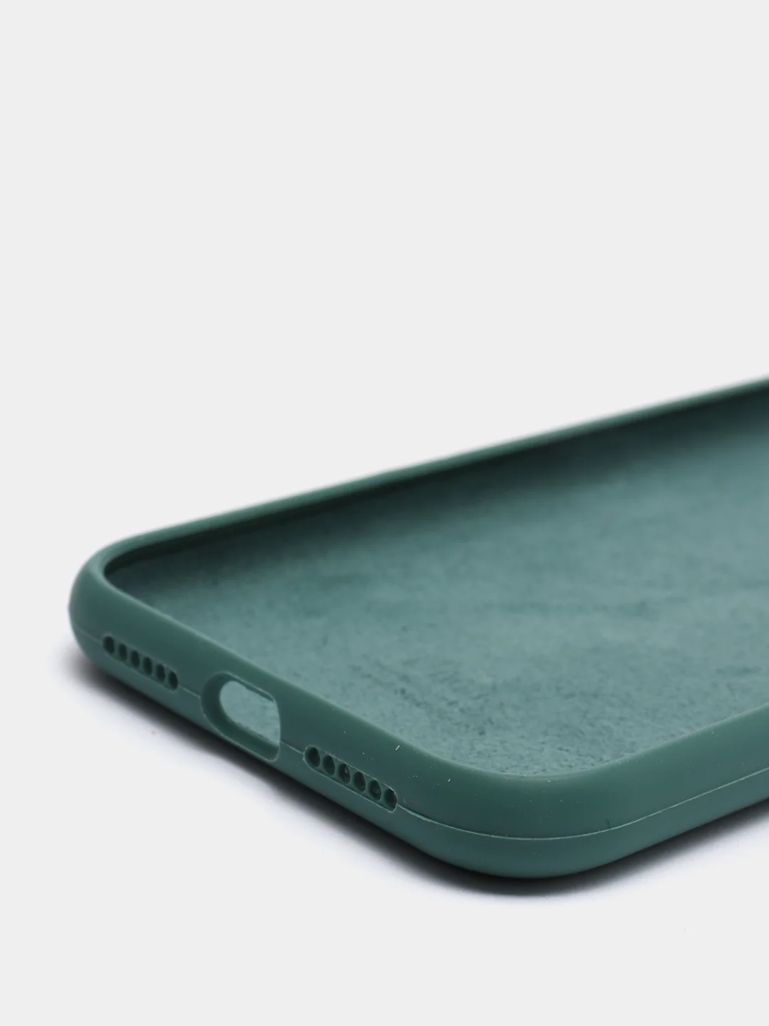 Зеленый чехол Silicone Case для iPhone 11 с закрытым низом