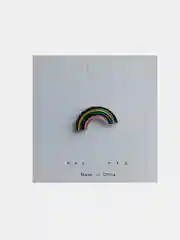 Серый меланж брошка  - значок украшение на одежду, рюкзак 2,5см