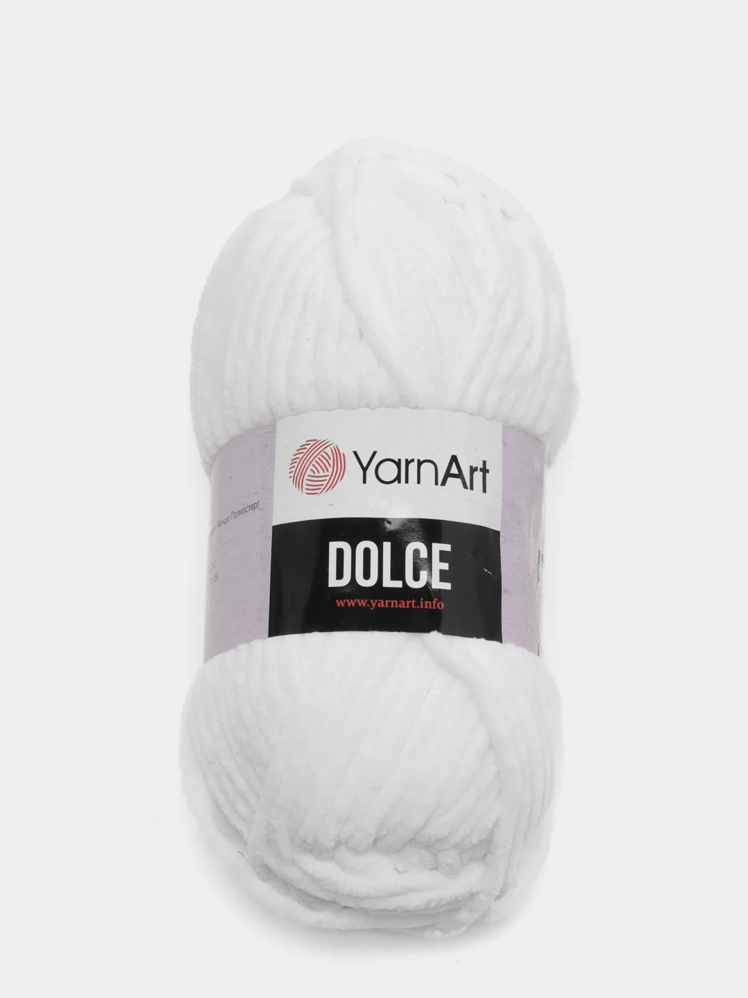 Белый плюшевая пряжа Yarnart Dolce (ЯрнАрт Дольче)