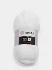 Белый плюшевая пряжа Yarnart Dolce (ЯрнАрт Дольче)
