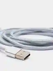 Серебряный usb кабель магнитный Quick Charge 3.0 быстрый заряд с передачей данных, 2-х метровые