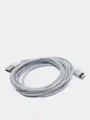 Серебряный usb кабель магнитный Quick Charge 3.0 быстрый заряд с передачей данных, 2-х метровые