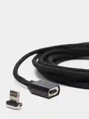 Черный usb кабель магнитный Quick Charge 3.0 быстрый заряд с передачей данных, 2-х метровые