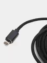 Черный usb кабель магнитный Quick Charge 3.0 быстрый заряд с передачей данных, 2-х метровые