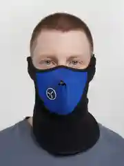 Синий балаклава флисовая, шапка, снуд, хомут, шарф унисекс