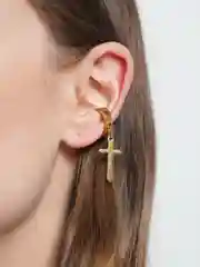 Золотой серьги кресты