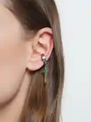 Сиреневый серьги кресты