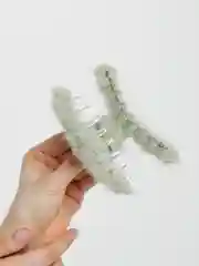 Салатовый крабик для волос меховой , пушистый