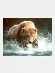Коричневый алмазная мозаика без подрамника 30*40 см