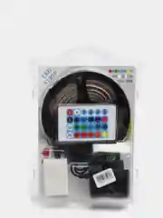 Серебряный светодиодная многоцветная лента RGB, с пультом, 5 м