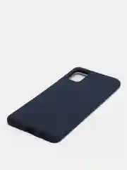 Темно-синий чехол Samsung Galaxy A51 (Самсунг Галакси А51) силиконовый, цветной, матовый