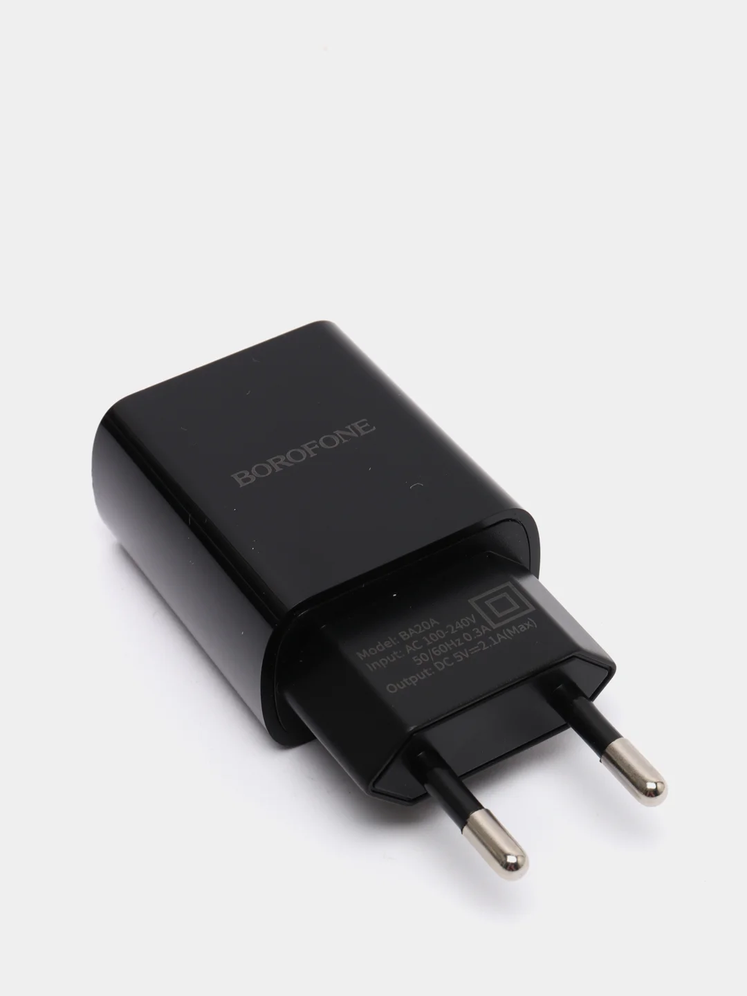 Черный сетевое зарядное устройство Borofone BA20A, 1 x USB до 2.1 А