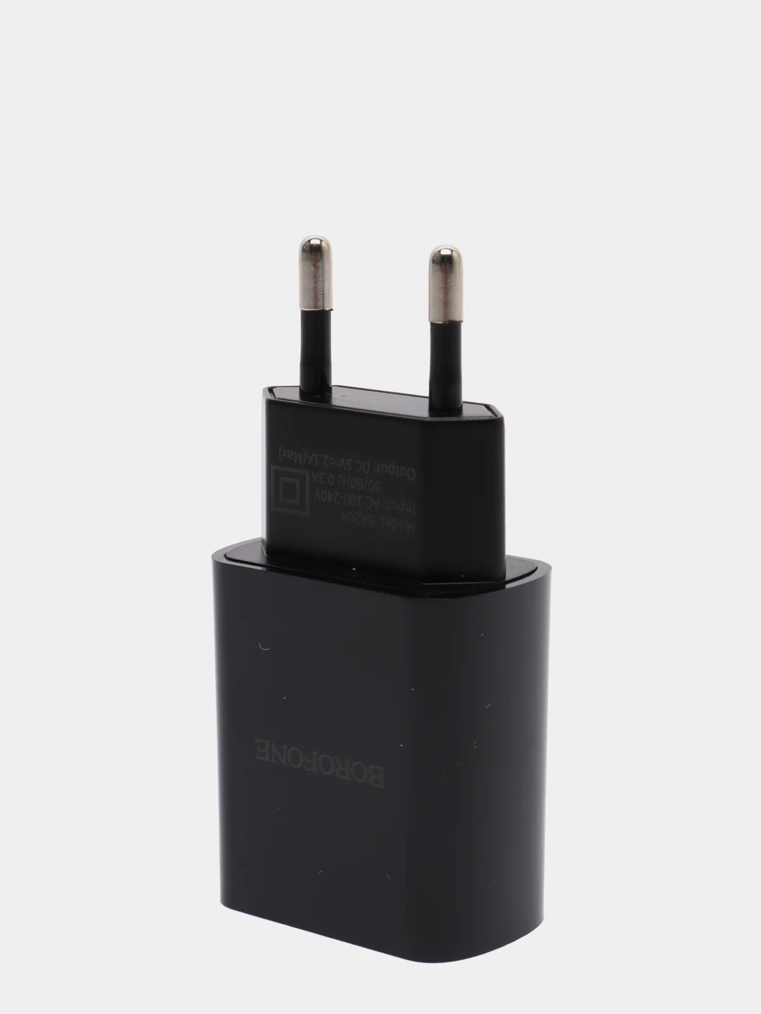Черный сетевое зарядное устройство Borofone BA20A, 1 x USB до 2.1 А