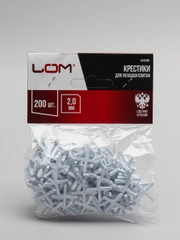 Крестики для кладки плитки LOM, 2.0 мм, 200 штук