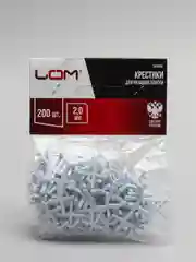 Крестики для кладки плитки LOM, 2.0 мм, 200 штук