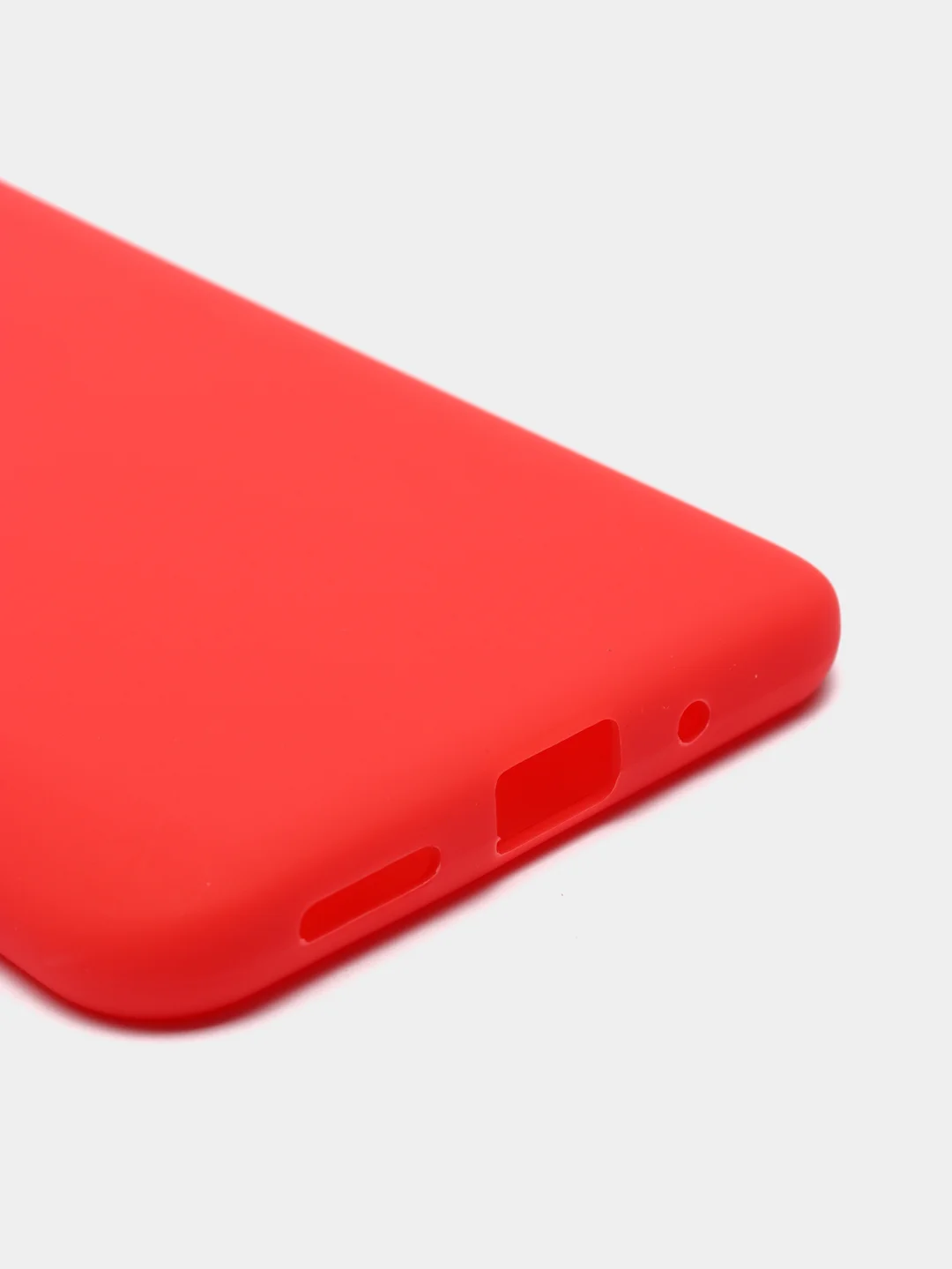 Красный силиконовый чехол для Xiaomi Redmi 9A (Сяоми Редми 9А), прозрачный