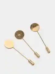 Золотой основа для броши, бутоньерки с фиксатором и основой, 3 штуки