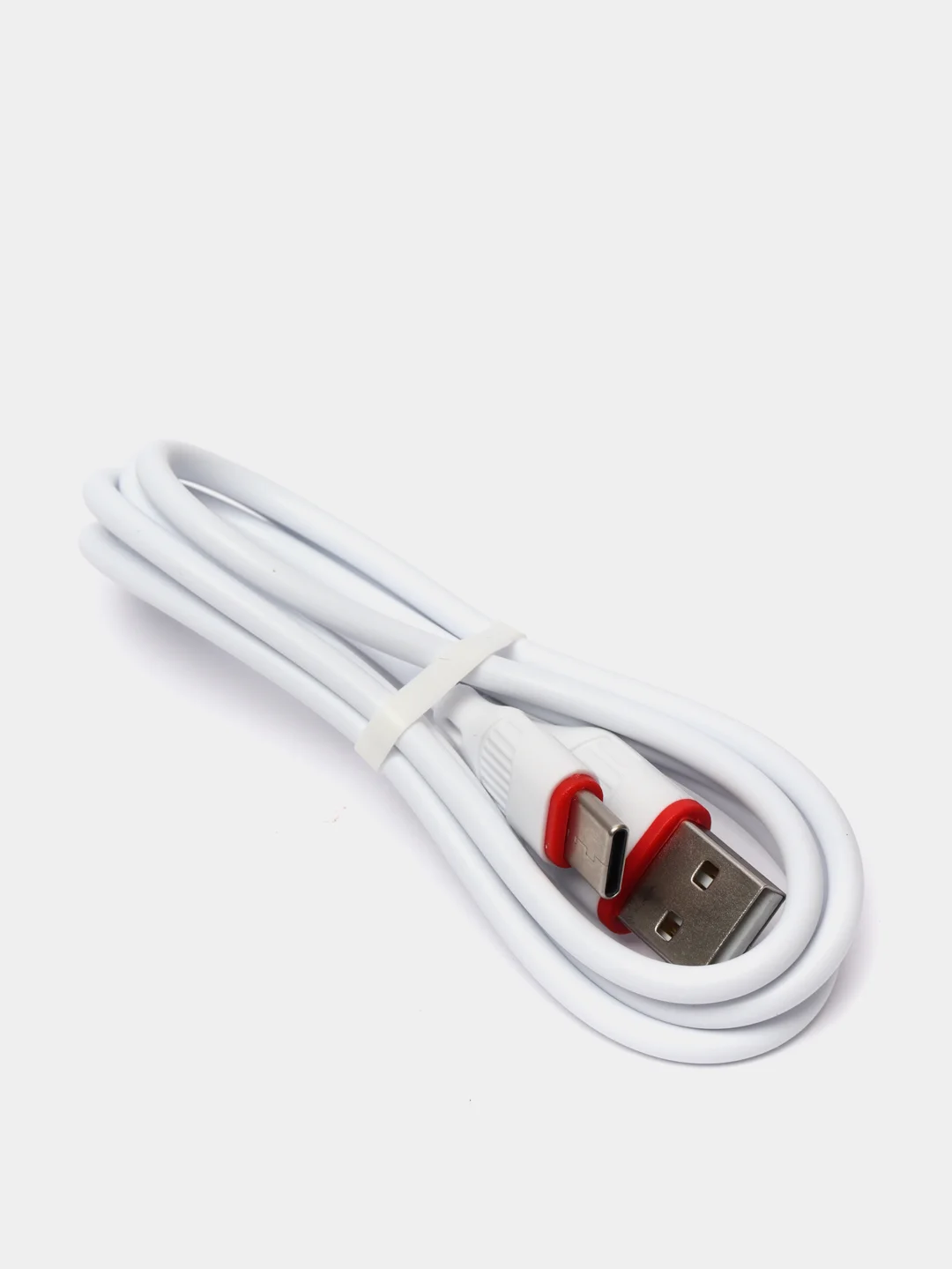 Белый сетевое зарядное устройство Borofone BA20A 1xUSB до 2.1А с кабелем Type-C (Для Android)