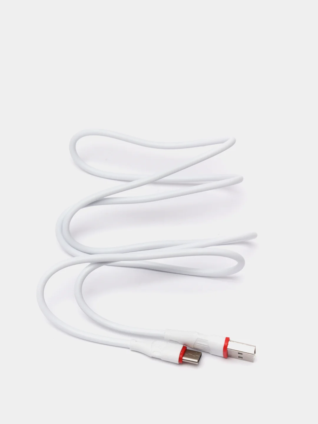 Белый сетевое зарядное устройство Borofone BA20A 1xUSB до 2.1А с кабелем Type-C (Для Android)