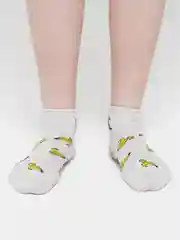 Серый носки с принтом "Banana", высокие, унисекс