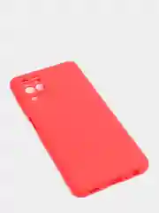 Красный силиконовый чехол Samsung Galaxy A22 4G, M32, M22 (Самсунг Галакси А22, М32, М22) прозрачный