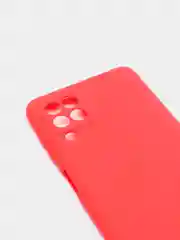 Красный силиконовый чехол Samsung Galaxy A22 4G, M32, M22 (Самсунг Галакси А22, М32, М22) прозрачный