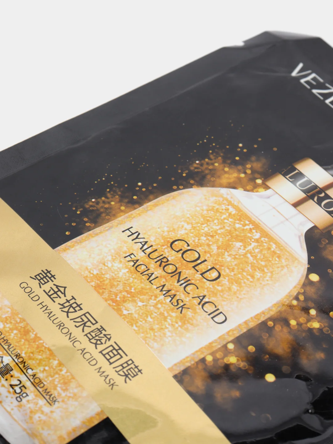 Тканевая маска для лица VEZE gold с гиалуроновой кислотой и 24К золотом