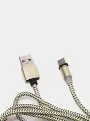 Золотой кабель для зарядки X-cable, магнитный, 2.1 А, 360 + магнитный коннектор-разъем