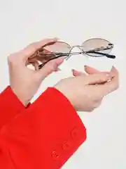 Коралловый яркие солнцезащитные очки без оправы