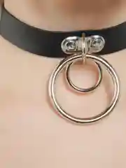 Чокер / ошейник на шею женский с кольцом
