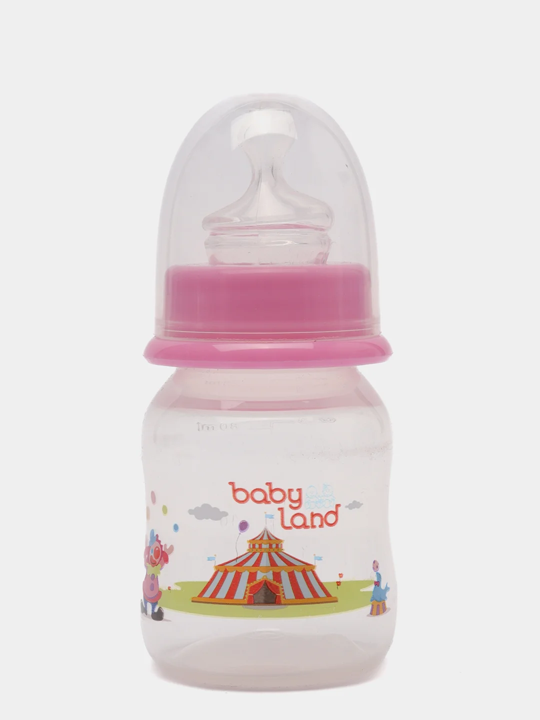 Розовый бутылочка Baby Land 80мл с силиконовой анатомической соской Air System