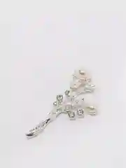 Серебряный брошь пришивная