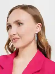 Прозрачный серьги с кристаллами длинные вечерние