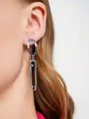 Серебряный серьги-гвоздики асимметричные "Булавки"