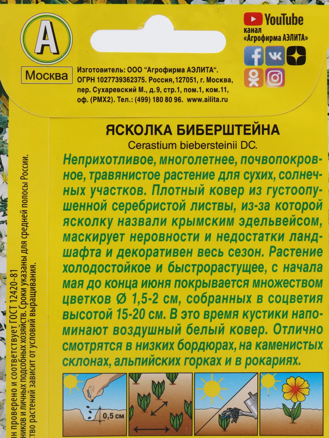 Ясколка "Биберштейна", семена, цветы