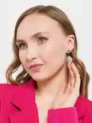 Серебряный серьги с кристаллами длинные вечерние