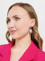 Серебряный серьги с кристаллами длинные вечерние