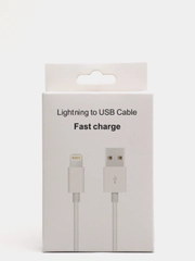 Провод для айфона/ Кабель lightning для зарядки apple iPhone iPad с упаковкой (1 метр)