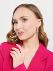 Золотой серьги со стразами, длинные, блестящие