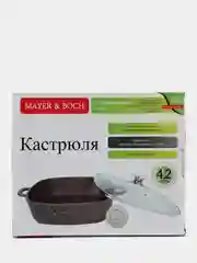 Коричневый кастрюля "ГРАНИТ MB", алюминий, 4,2 л, 28 см