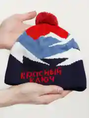 Голубой шапка осень-зима, промышленной вязки