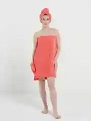 Коралловый набор для сауны махровый женский, разные цвета, (3 предмета) размер S-L(42-50)