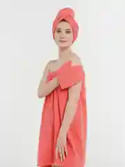 Коралловый набор для сауны махровый женский, разные цвета, (3 предмета) размер S-L(42-50)