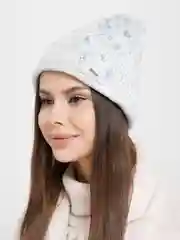 Серый вязаная шапка ВИШНЯ