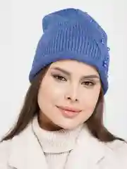 Индиго вязаная шапка ВИШНЯ